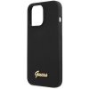 Guess GUHCP13XLSLMGBK iPhone 13 Pro Max 6.7 black/czarny hardcase Silicone Script Gold Logo